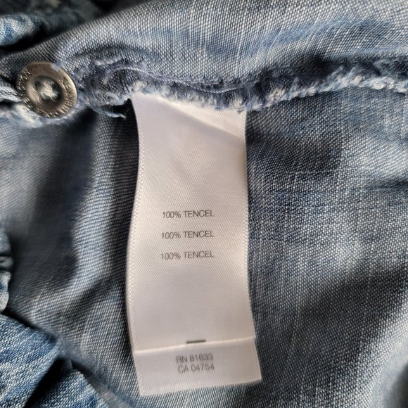 Kenneth Cole Reaction 🌸 Women sz S 🌸 Denim Jeans Dress 🌸 Long Sleeves Blue - Picture 11 of 12